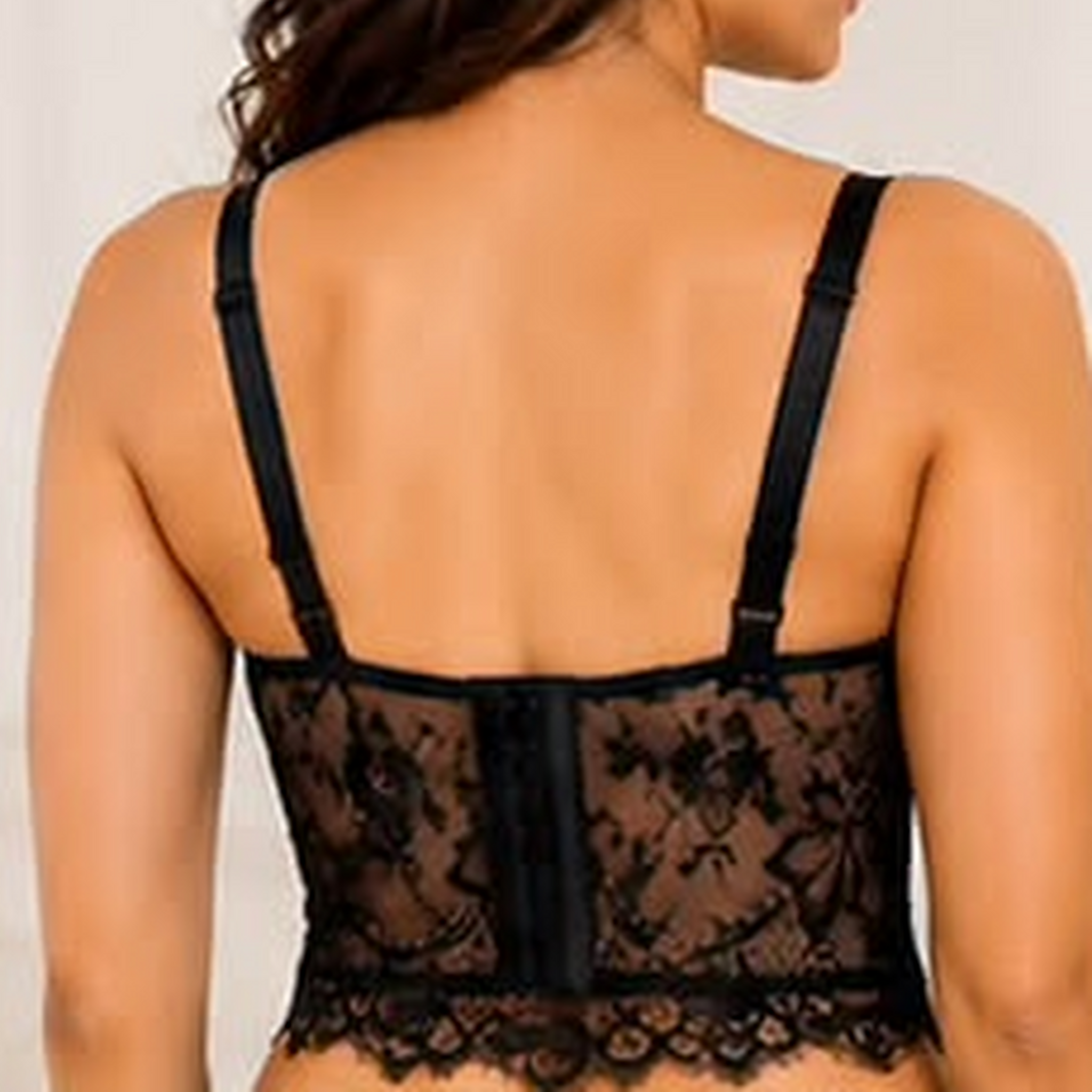 Inunder NoirLuxe Lace Corset Bra – Underwired Longline Support
