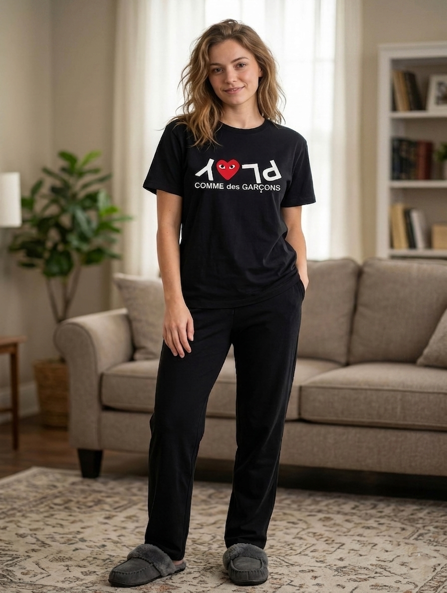 Her Black Love Graphic 2-Piece PJ Set