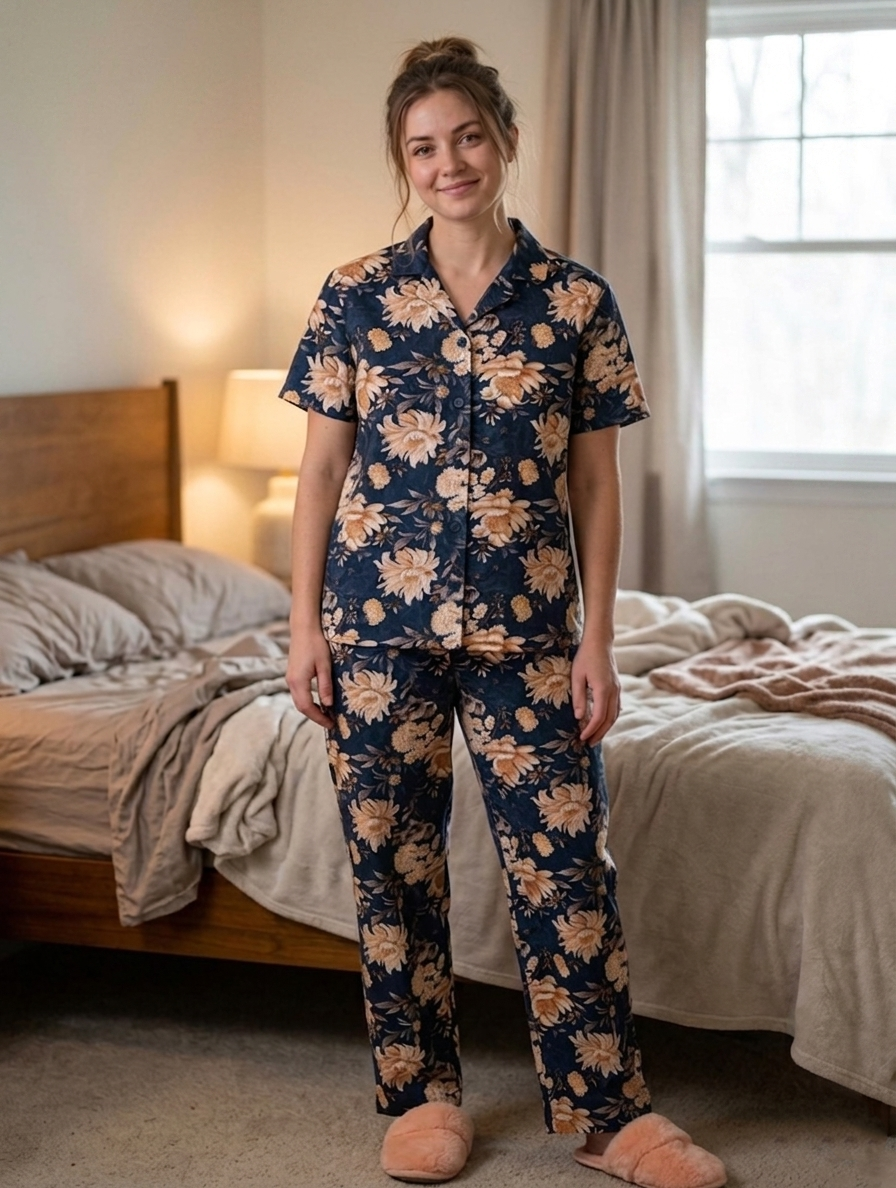 INUNDER Imported Lawn Print 2-Piece PJ Set
