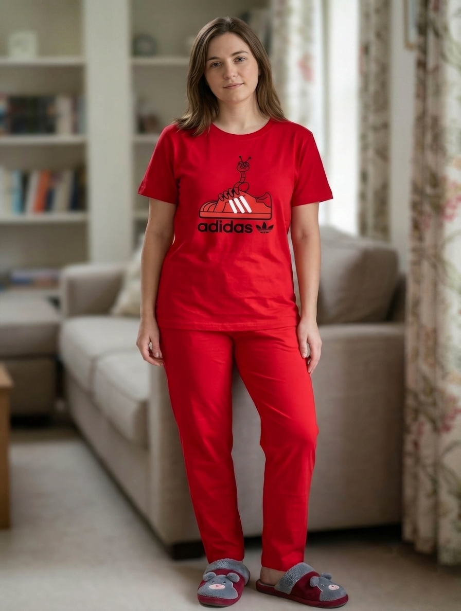 Her Red Graphic 2-Piece PJ Set