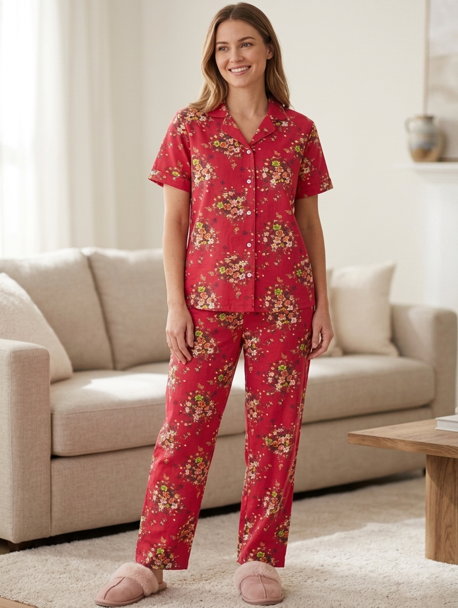 INUNDER Imported Lawn Print 2-Piece PJ Set