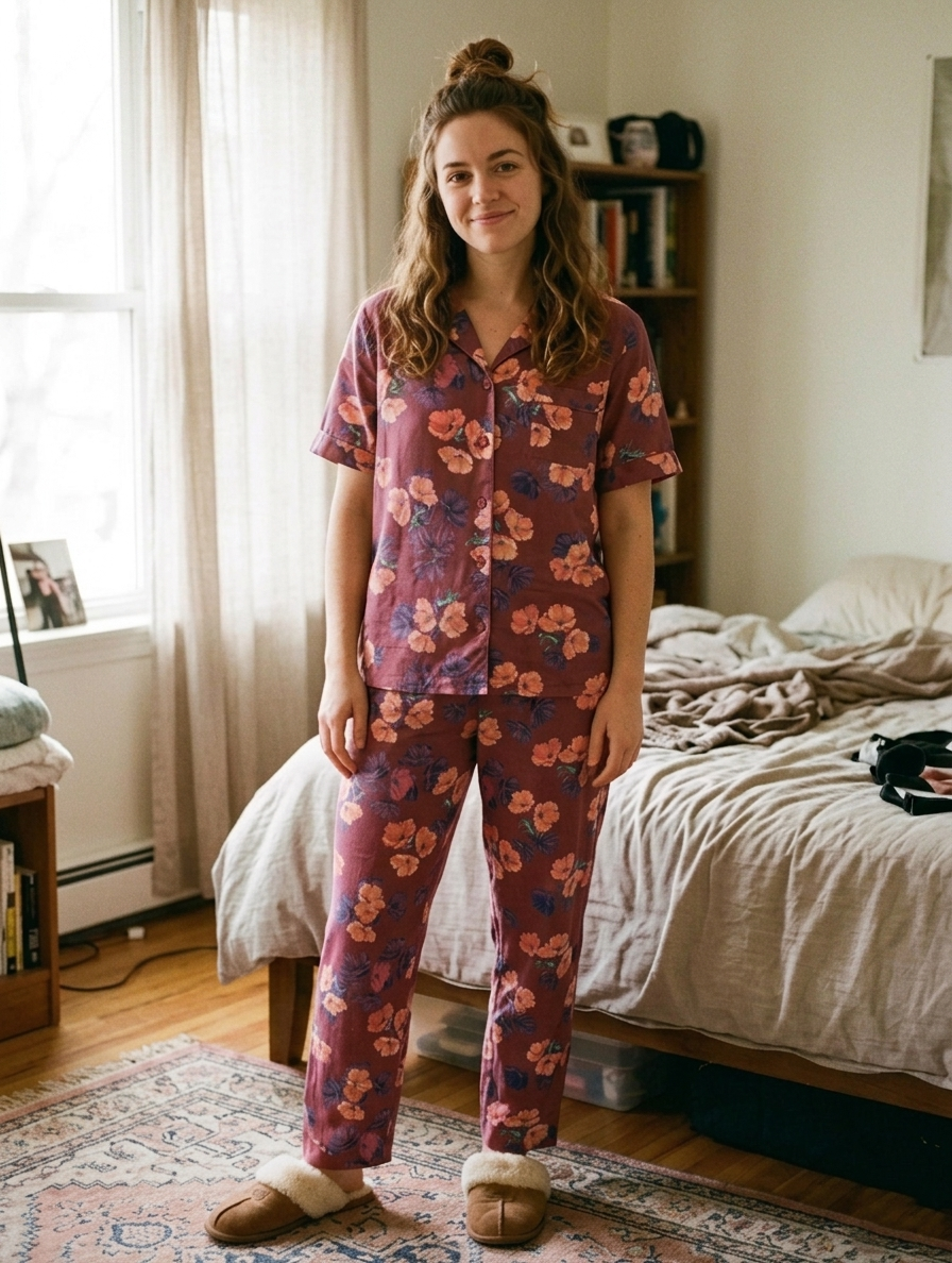 INUNDER Imported Lawn Print 2-Piece PJ Set
