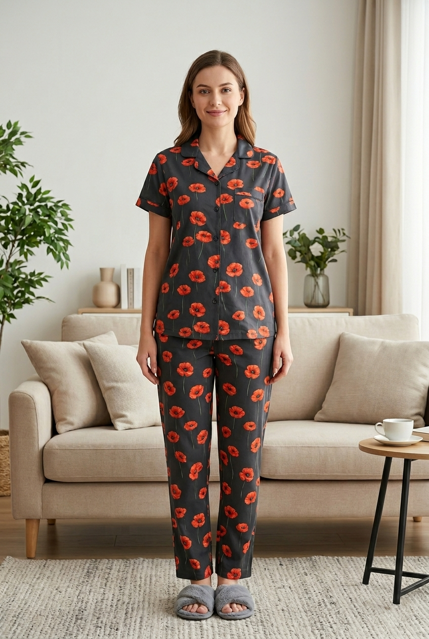 INUNDER Imported Lawn Print 2-Piece PJ Set