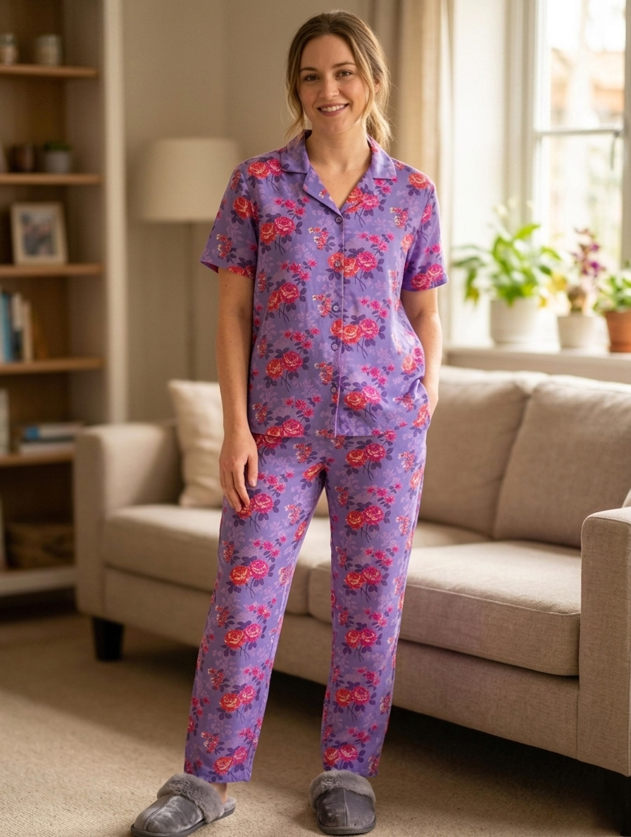 INUNDER Imported Lawn Print 2-Piece PJ Set