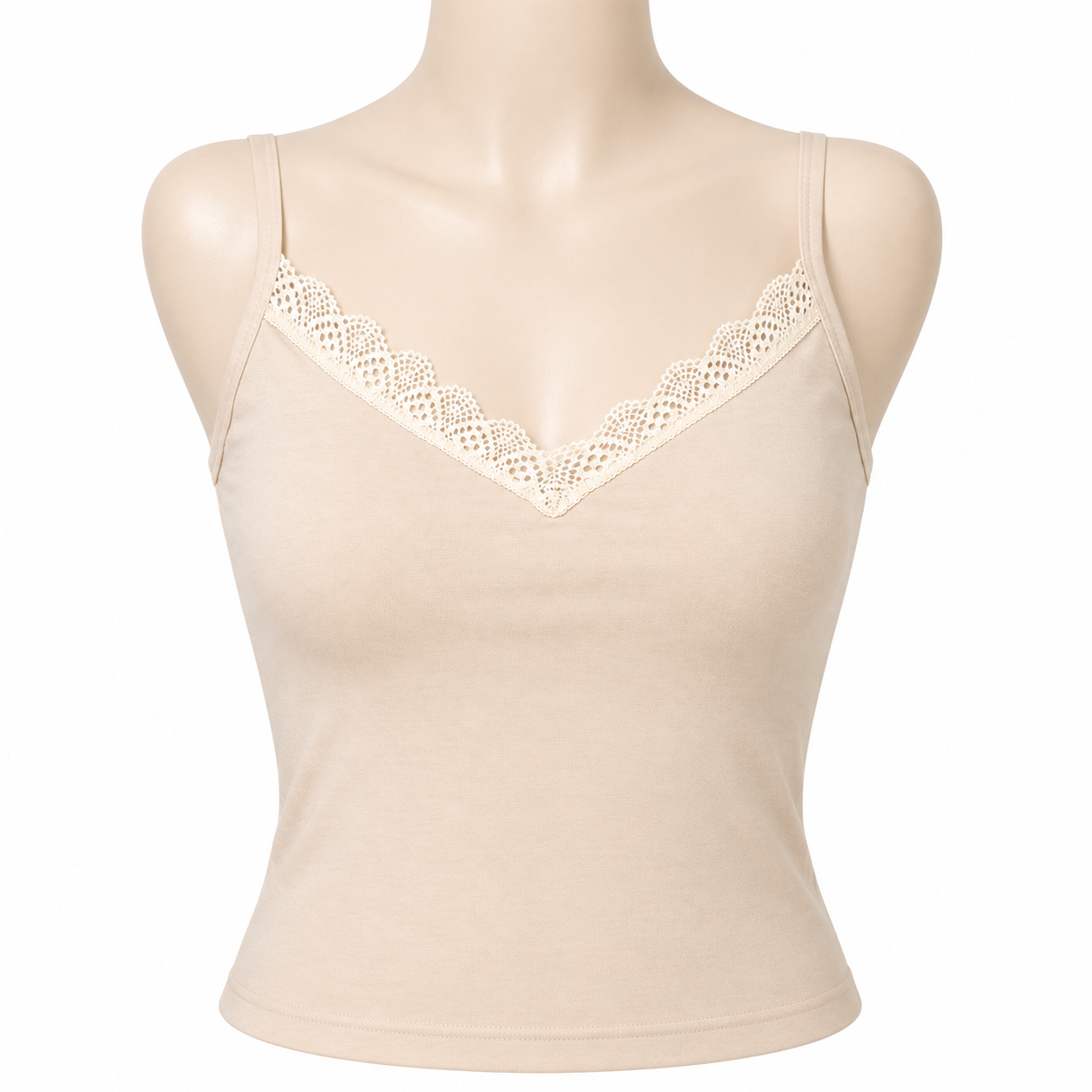 INUNDER Stretchable Lace Neck Camisole Top