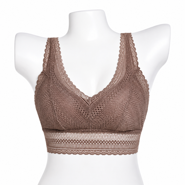 Lace Plunge Wireless Bralette Removeable Pads