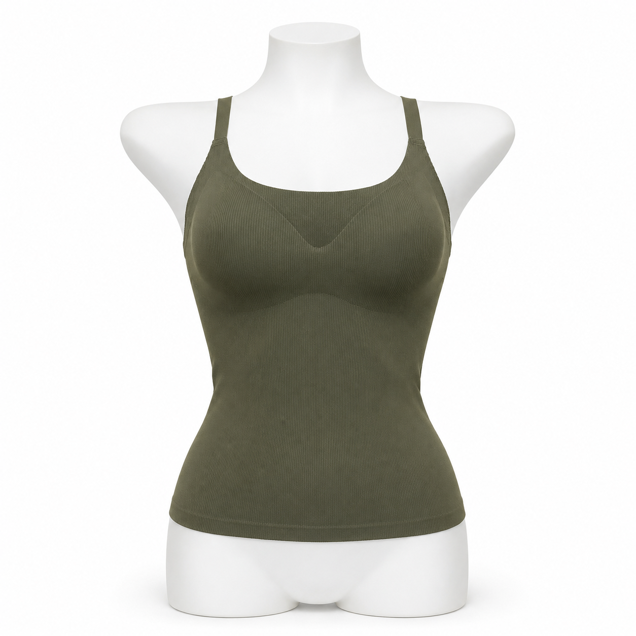INUNDER Ribbed Seamless Built-In Bra Camisole
