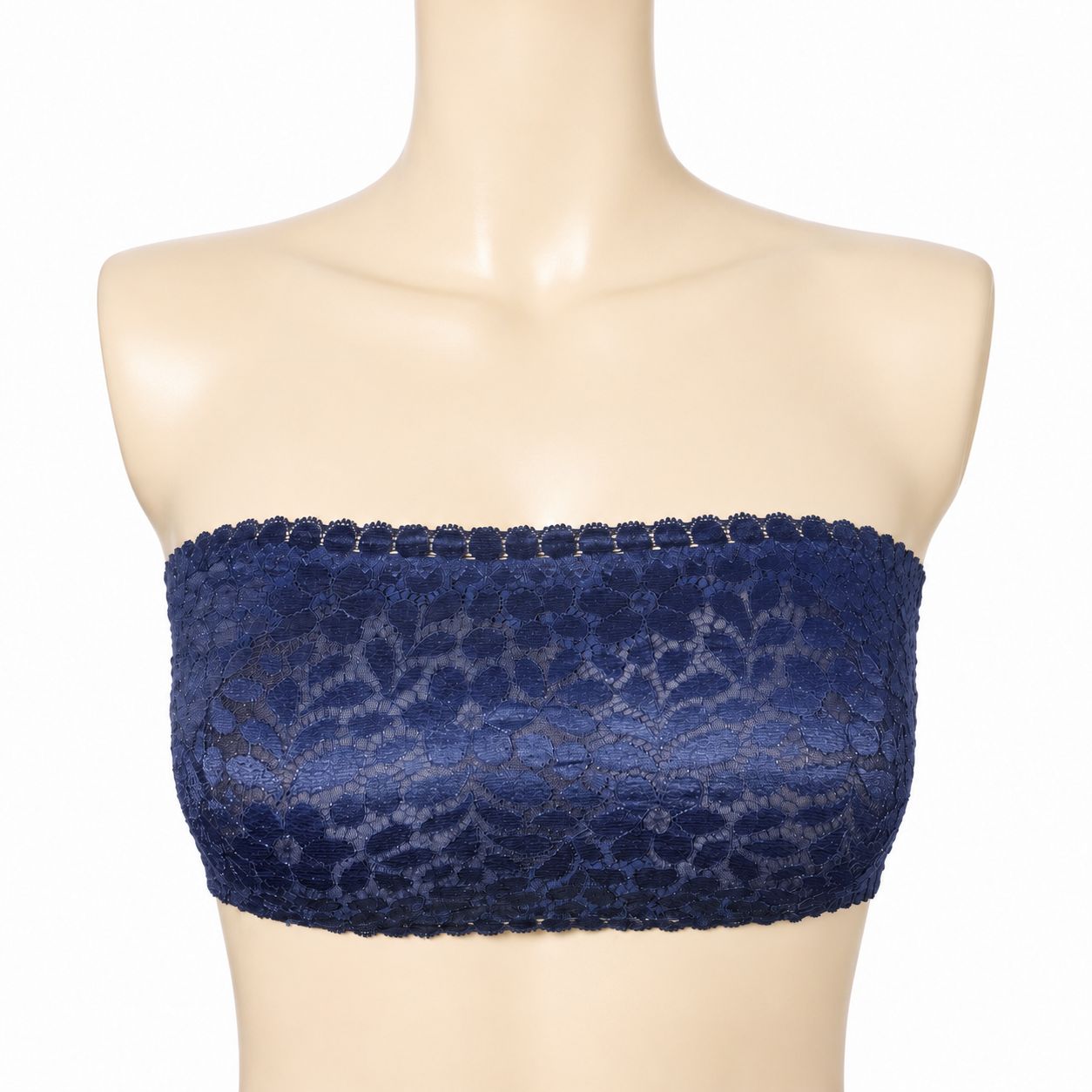 INUNDER Strapless Lace Bandeau Bra Removeable Pad