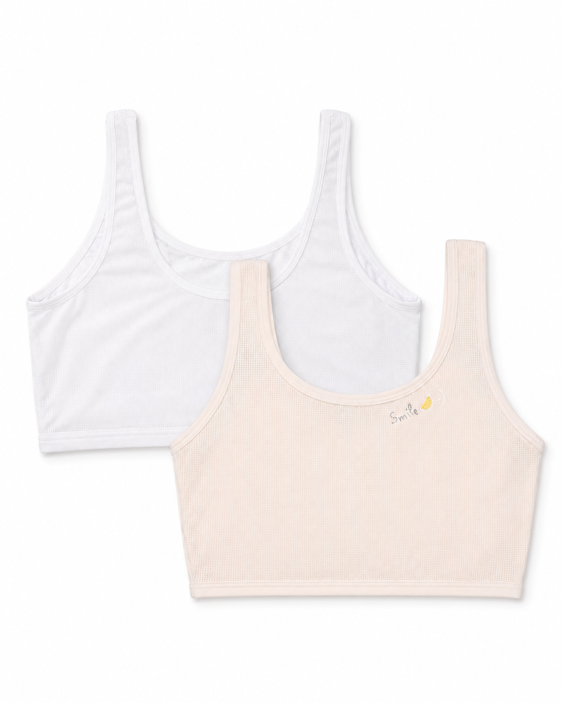 (Pack of 2) Teen Girls Ribbed Stretch Bralette