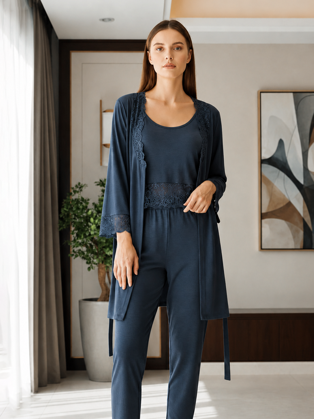 Premium Soft Jersey Robe Set