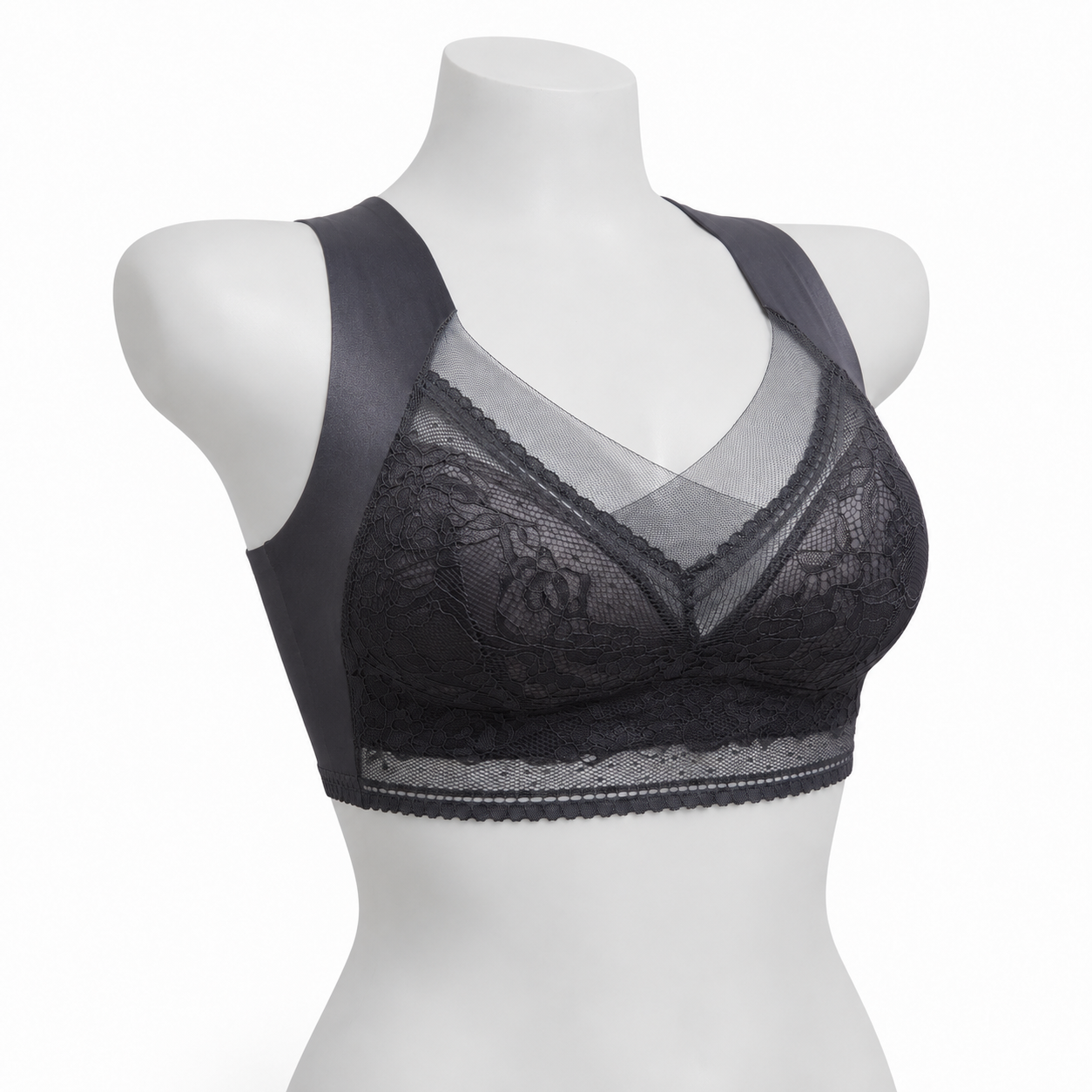 Premium LaceEmbrace Wide-Strap Comfort Bra