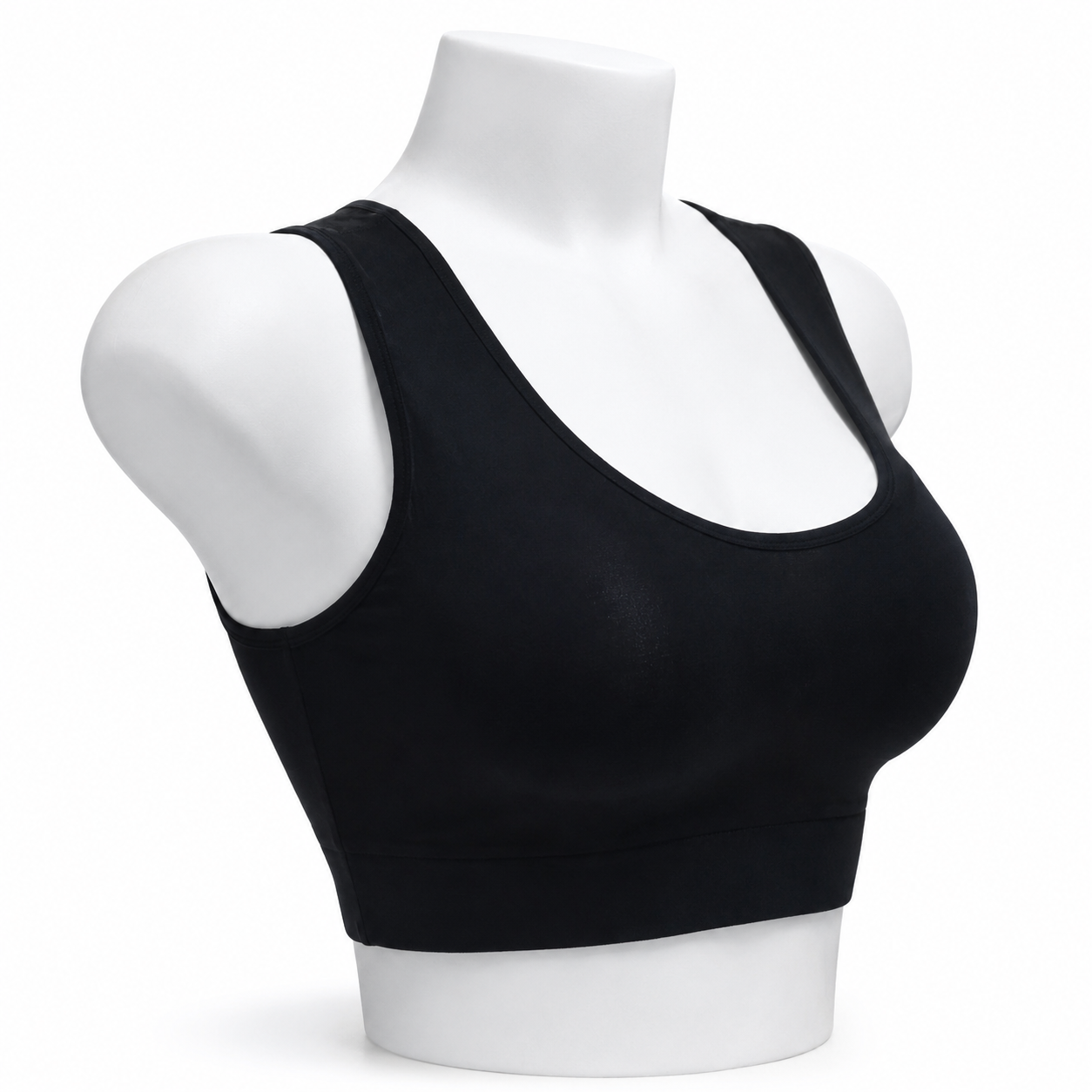 Premium NoirLuxe Lace-Back Comfort Bra