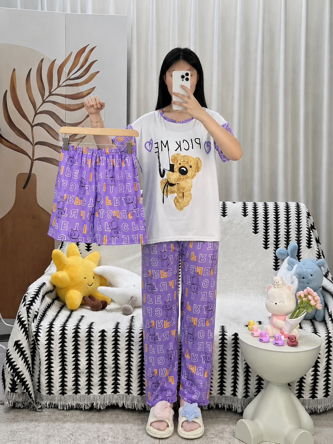 INUNDER Printed 3-Piece PJ Set