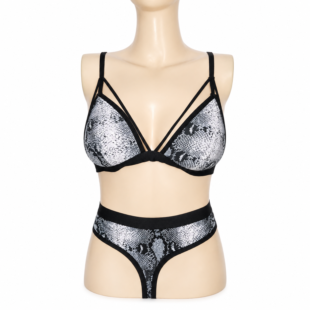 INUNDER Strappy Printed Bra & Panty Set