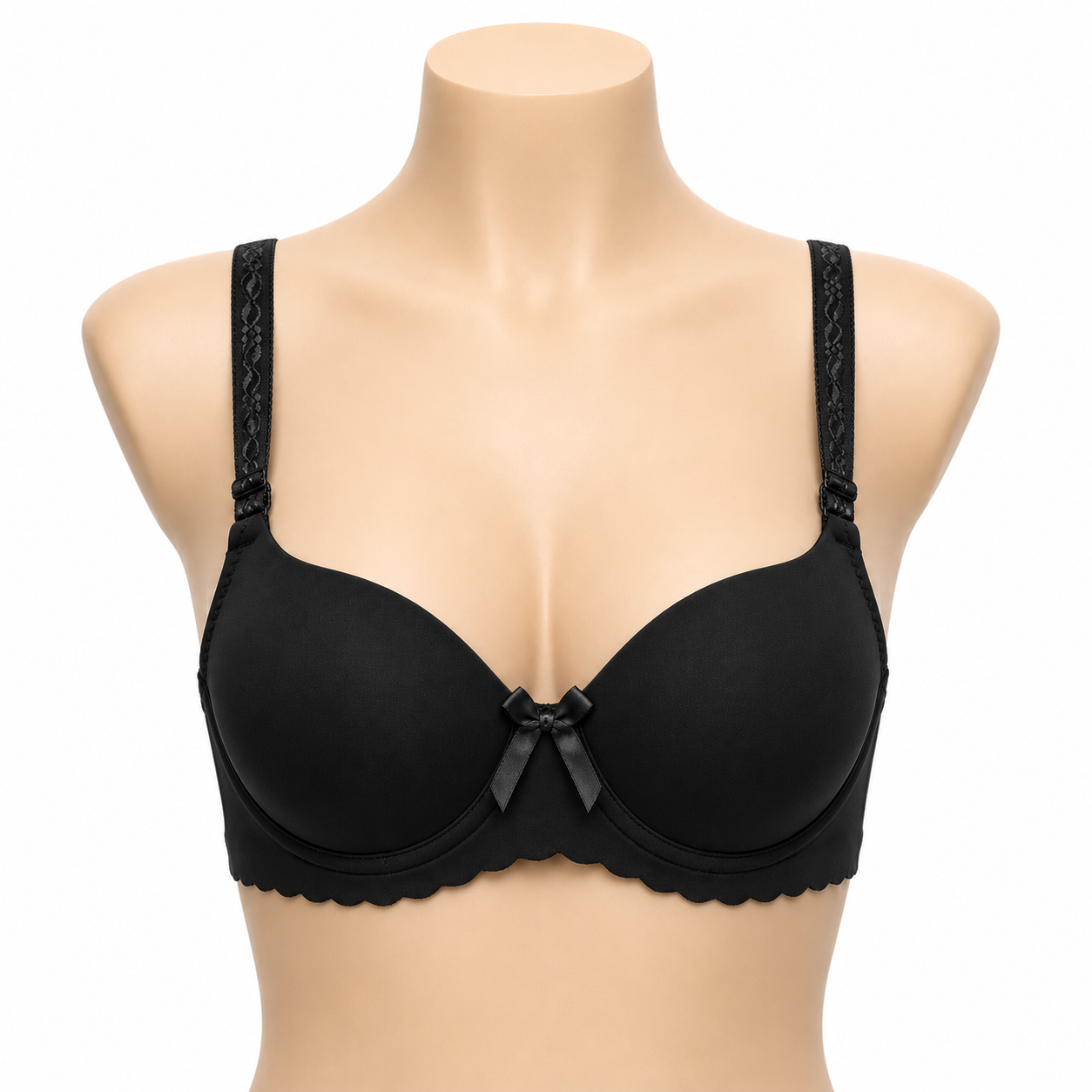INUNDER Scallop Trim Padded Underwire Bra