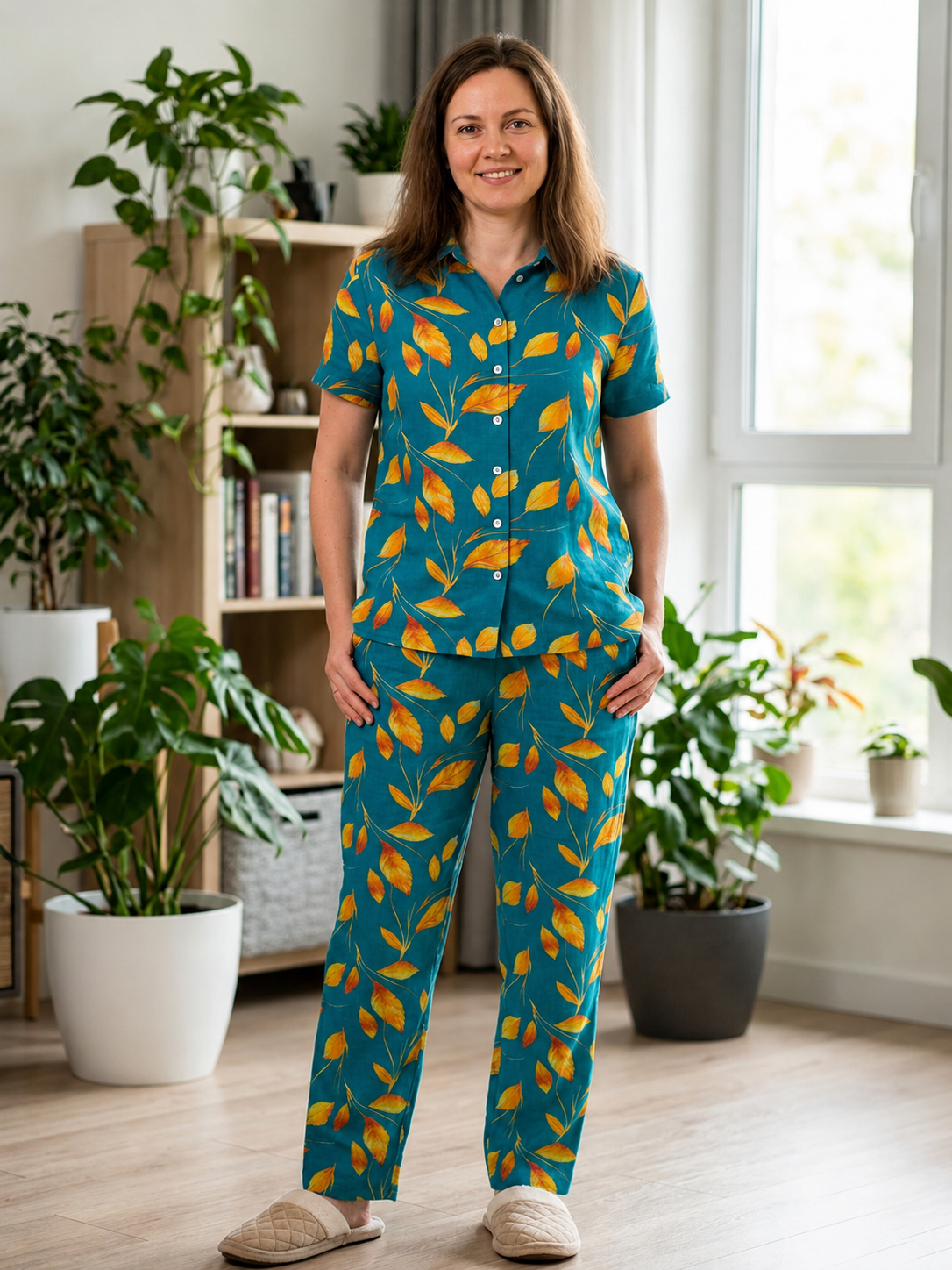 INUNDER Imported Lawn Print 2-Piece PJ Set