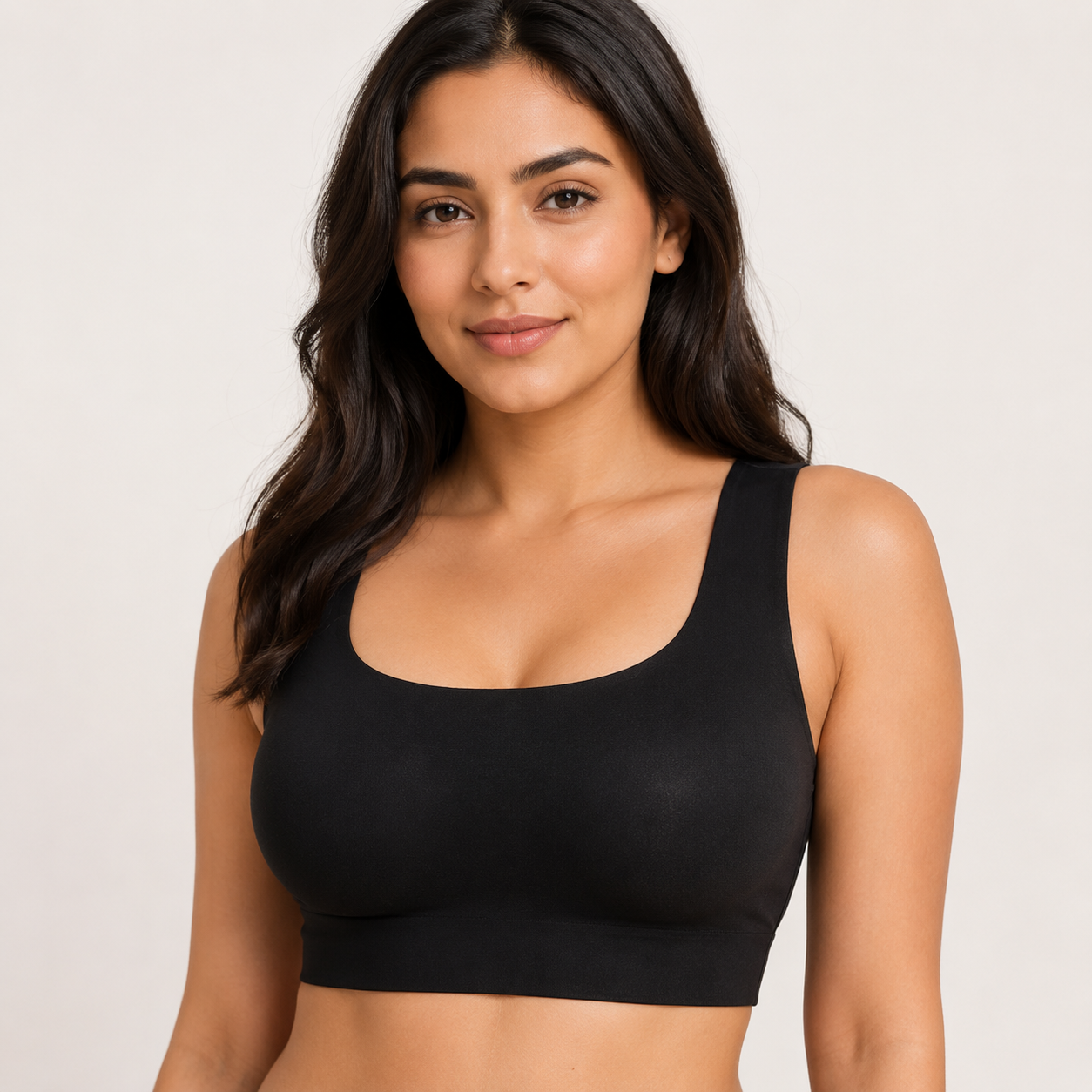 Premium NoirLuxe Lace-Back Comfort Bra