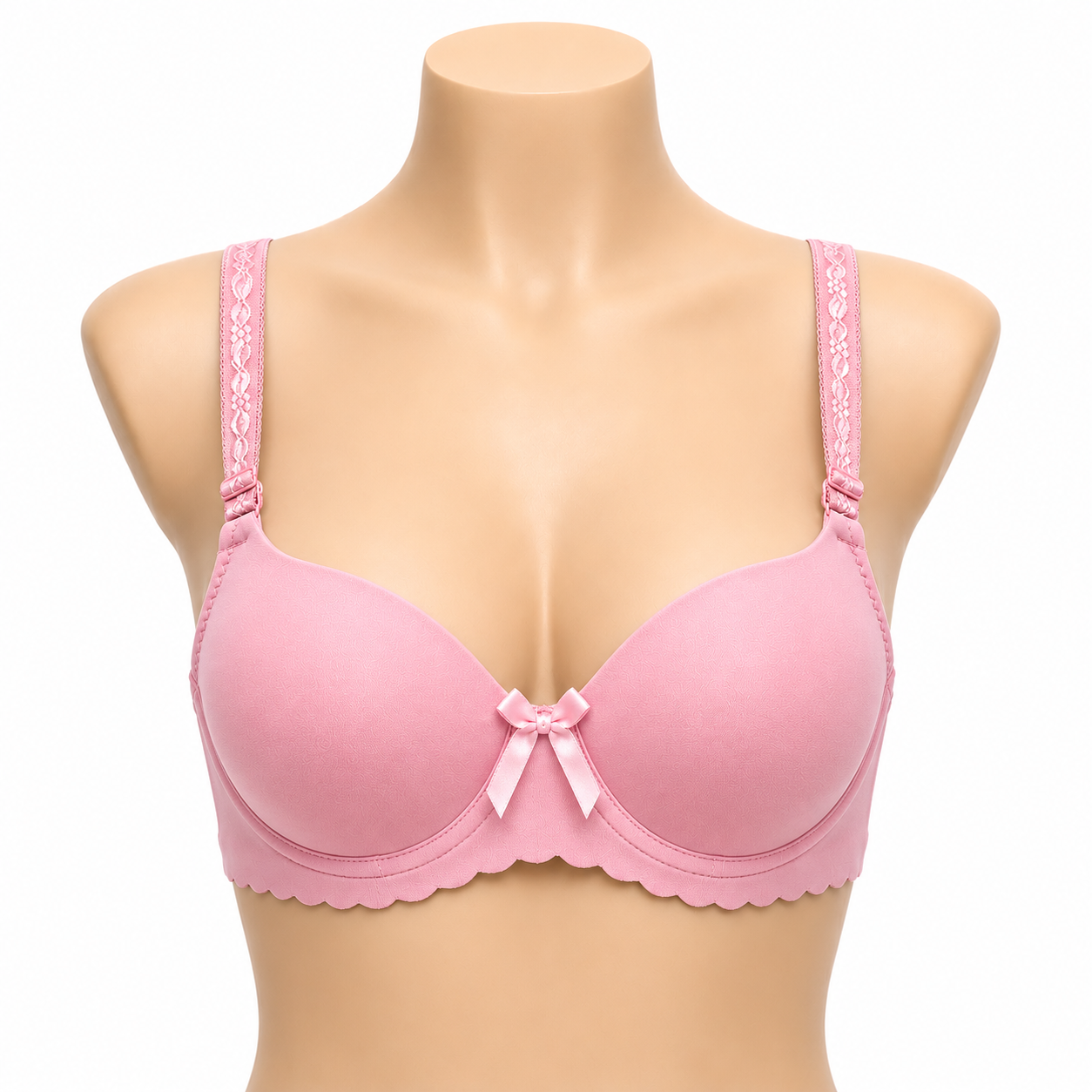 INUNDER Scallop Trim Padded Underwire Bra
