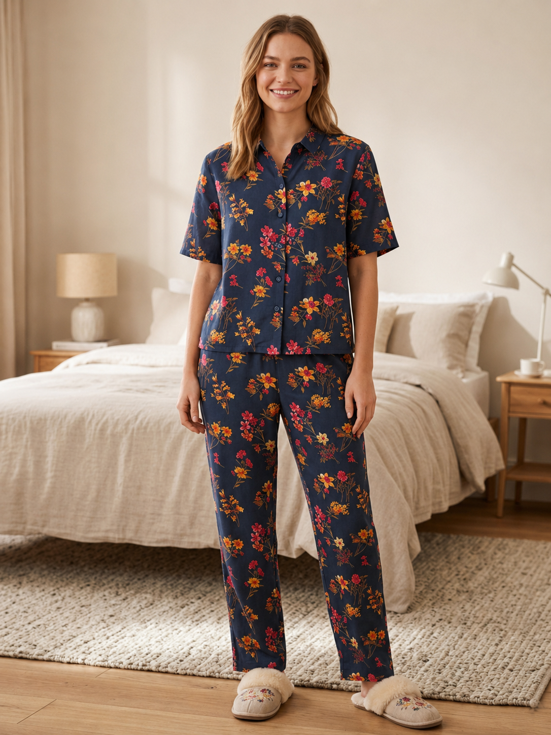 INUNDER Imported Lawn Print 2-Piece PJ Set