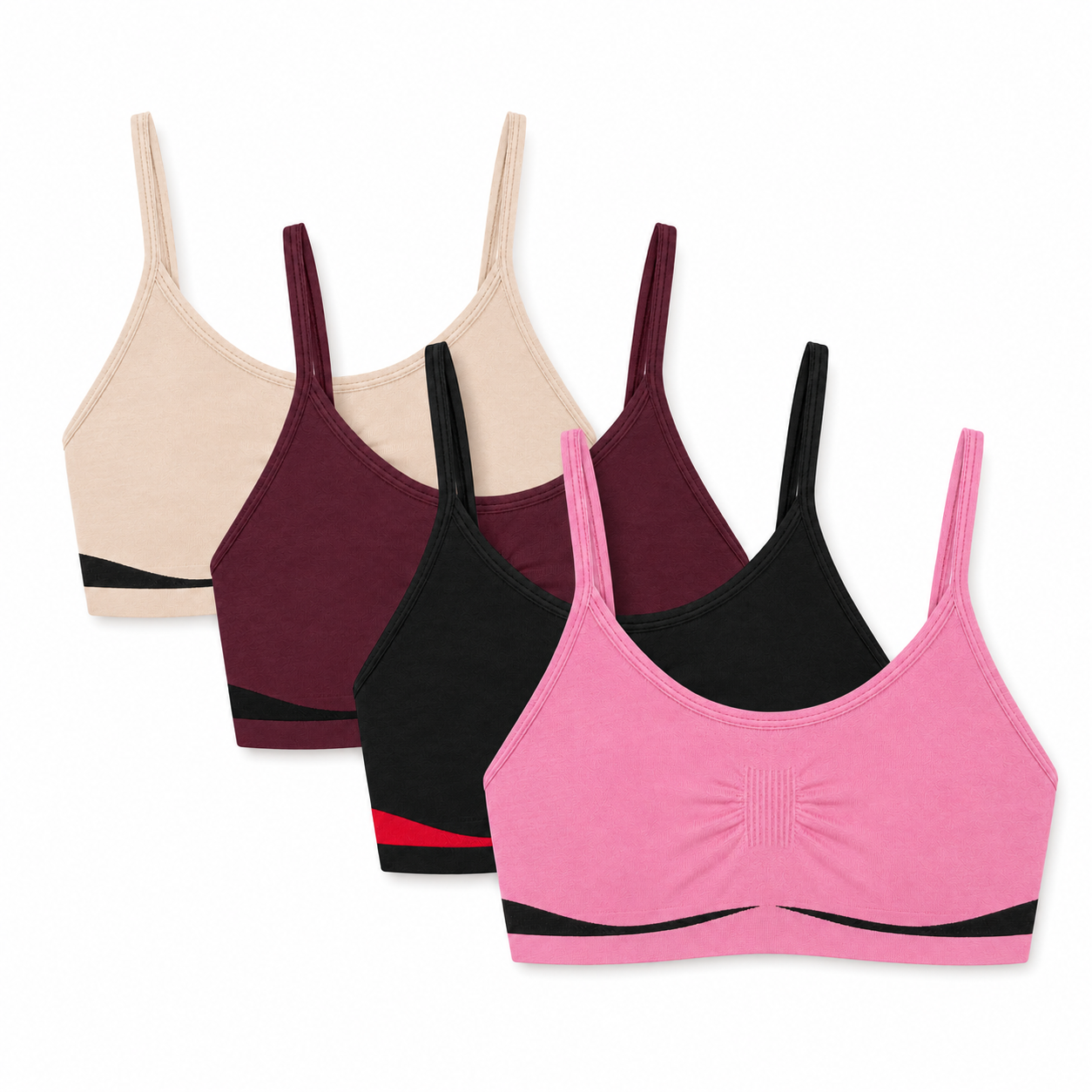 (Pack of 3) Teen Girls Bra Stretchable Cami Bralette