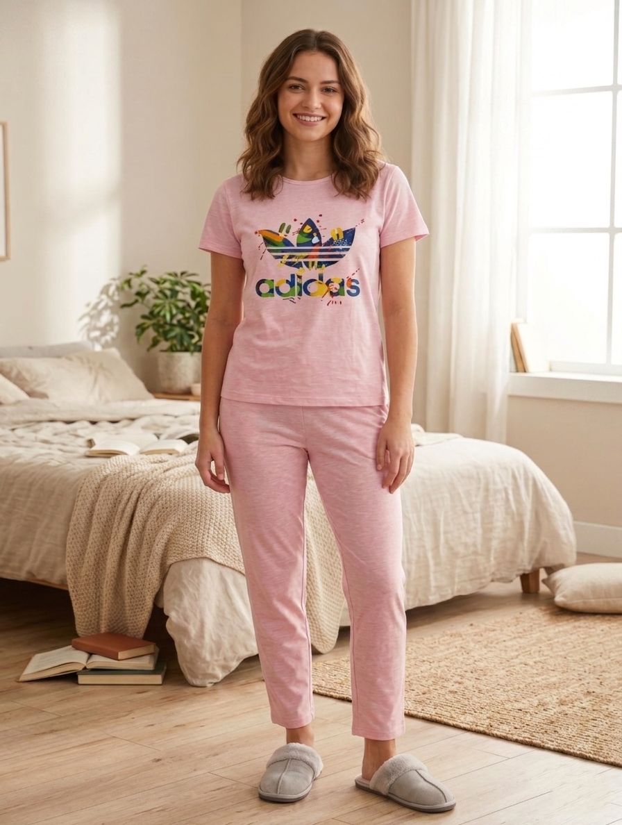 Her Pink Sport Graphic 2-Piece PJ Set