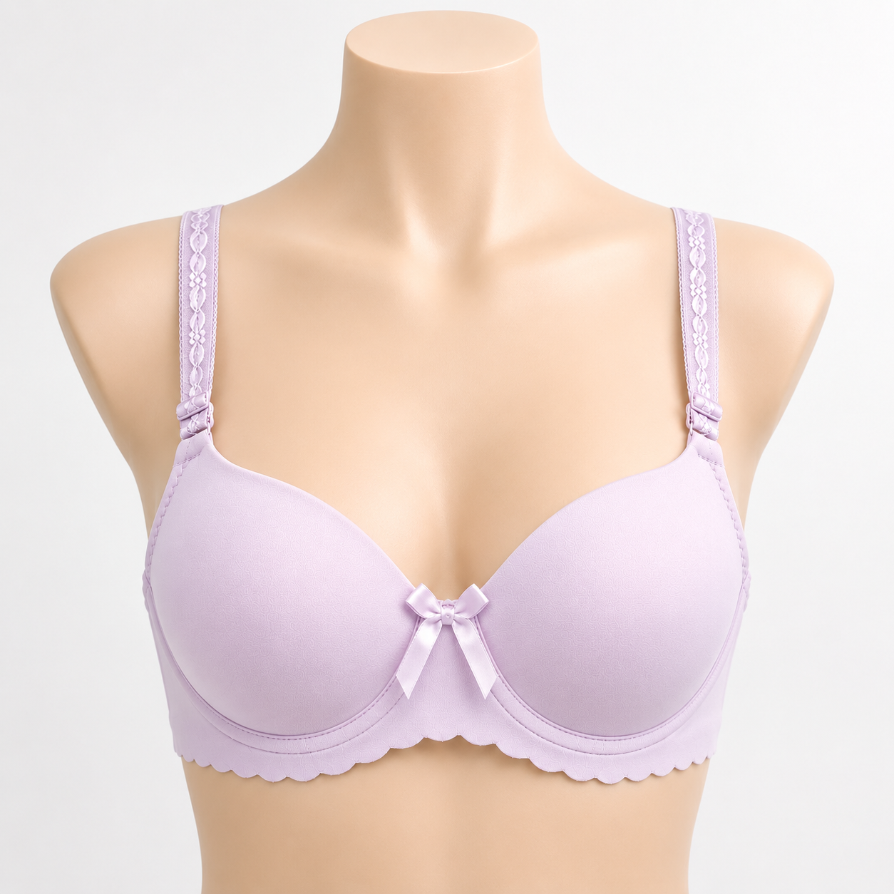 INUNDER Scallop Trim Padded Underwire Bra