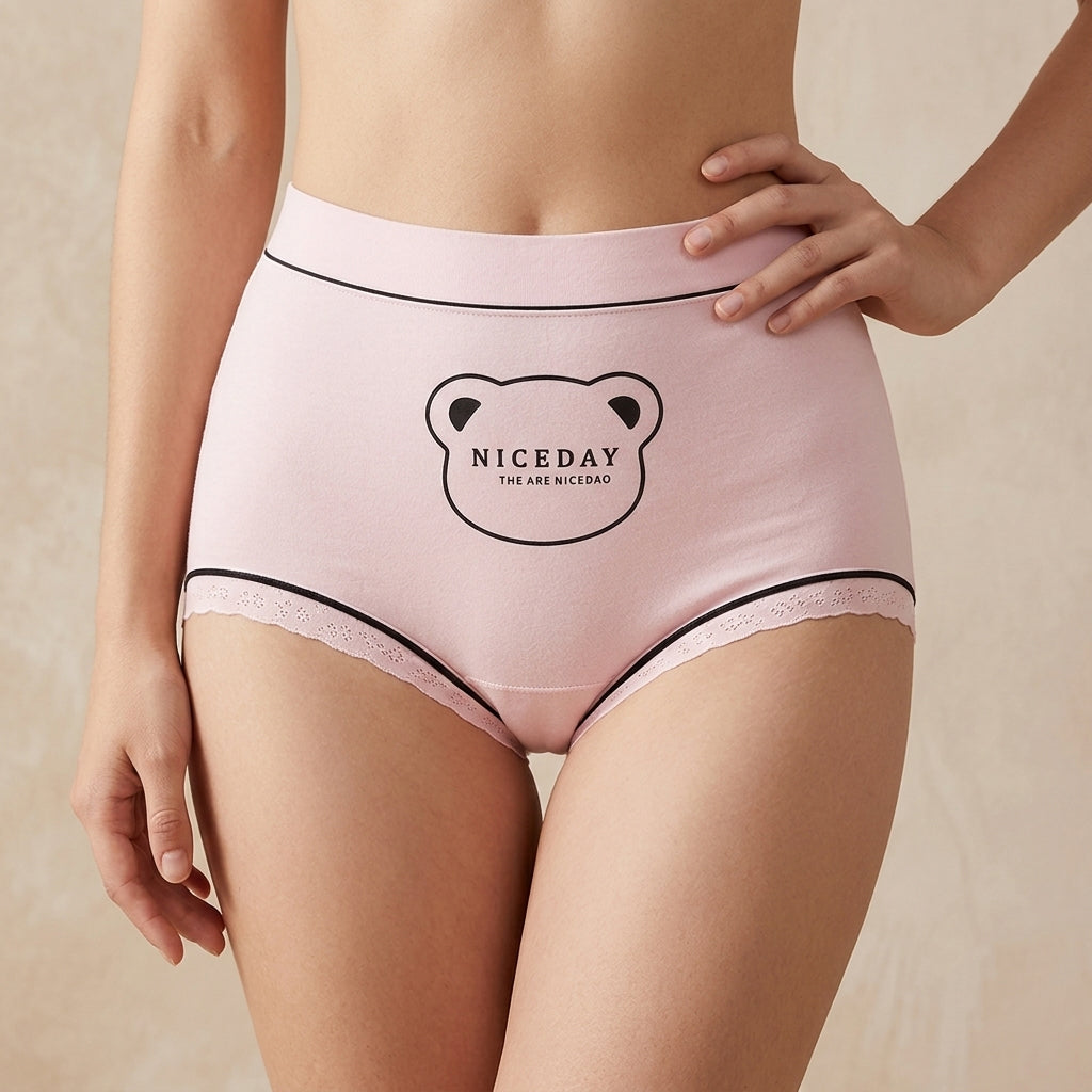 Set of 2 – Premium Printed High-Waist Comfort Panties