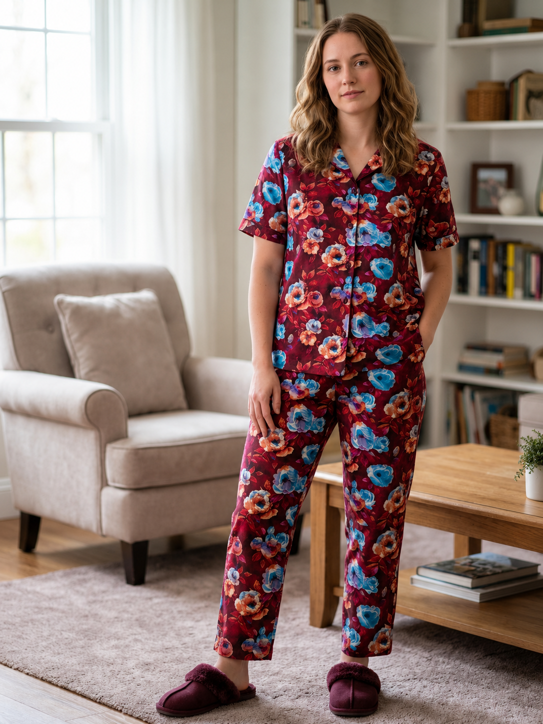 INUNDER Imported Lawn Print 2-Piece PJ Set
