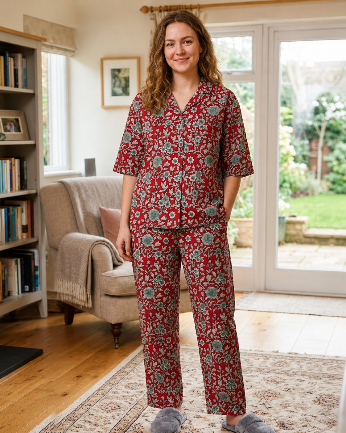 INUNDER Imported Lawn Print 2-Piece PJ Set