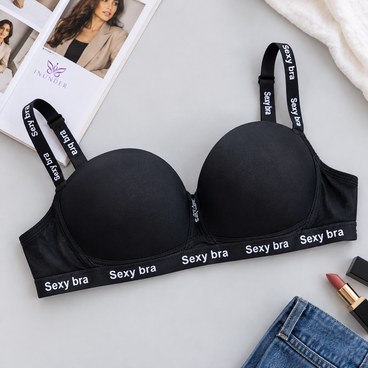 Imported Sexy Bra Printed-Band Bra