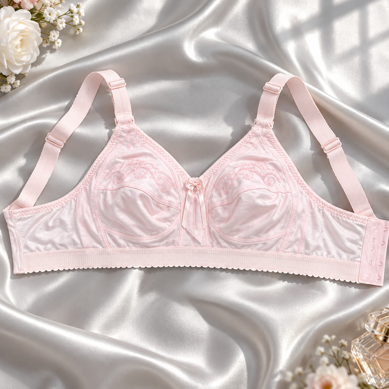 Imported Embroidered Comfort Interlock Bra