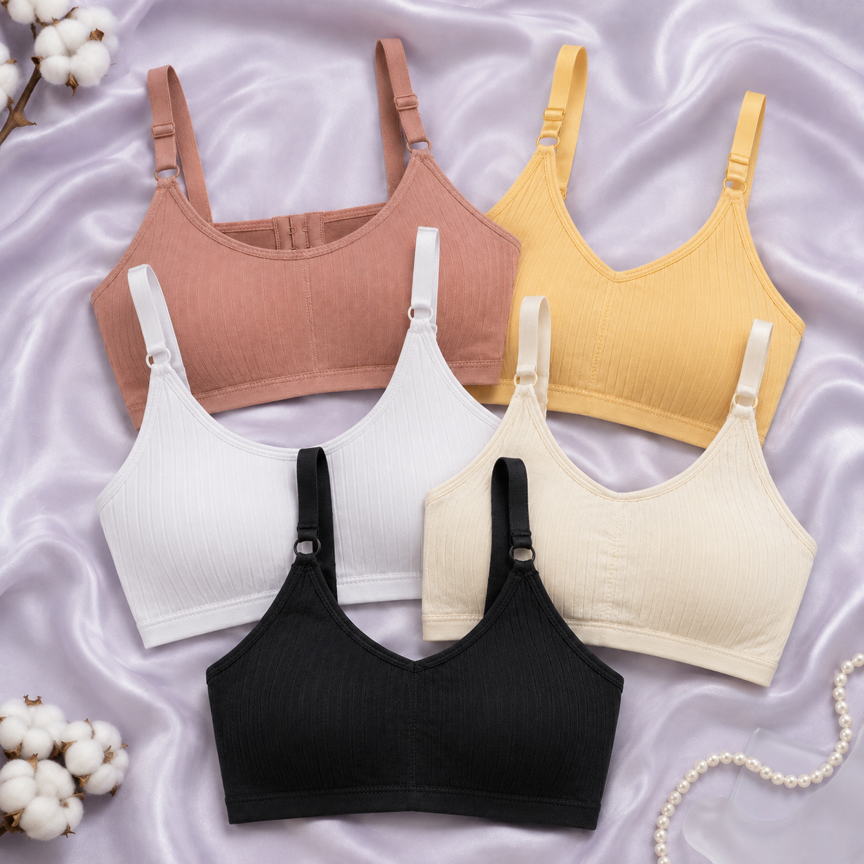 INUNDER Adjustable Strap Seamless Comfort Bra Removeable Pad