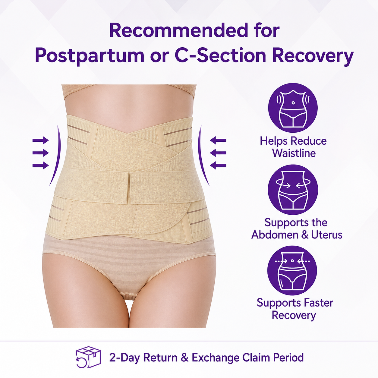 INUNDER DoubleMagic Postpartum Support Belt – Dual Compression Abdominal Binder