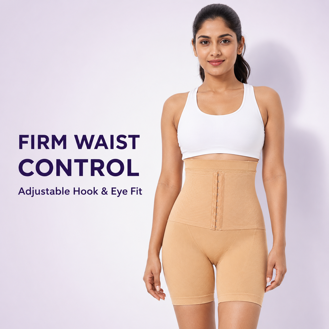 INUNDER CinchSculpt Dual-Compression High-Waist Body Shaper – Adjustable Tummy Control Shorts