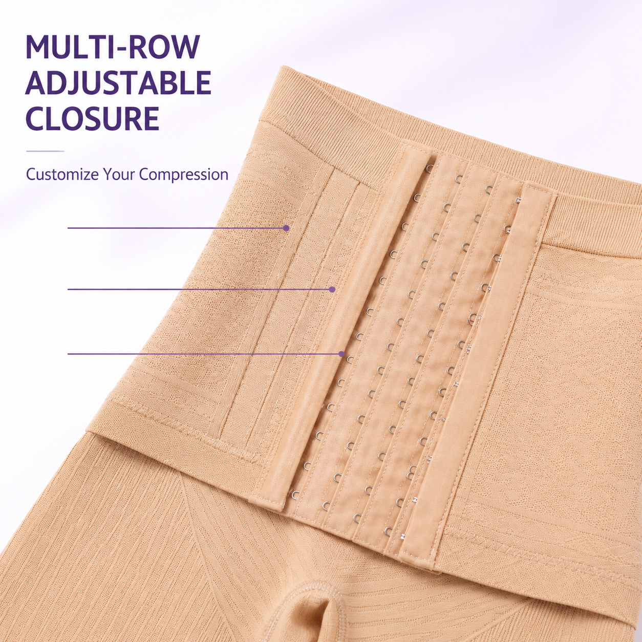 INUNDER CinchSculpt Dual-Compression High-Waist Body Shaper – Adjustable Tummy Control Shorts