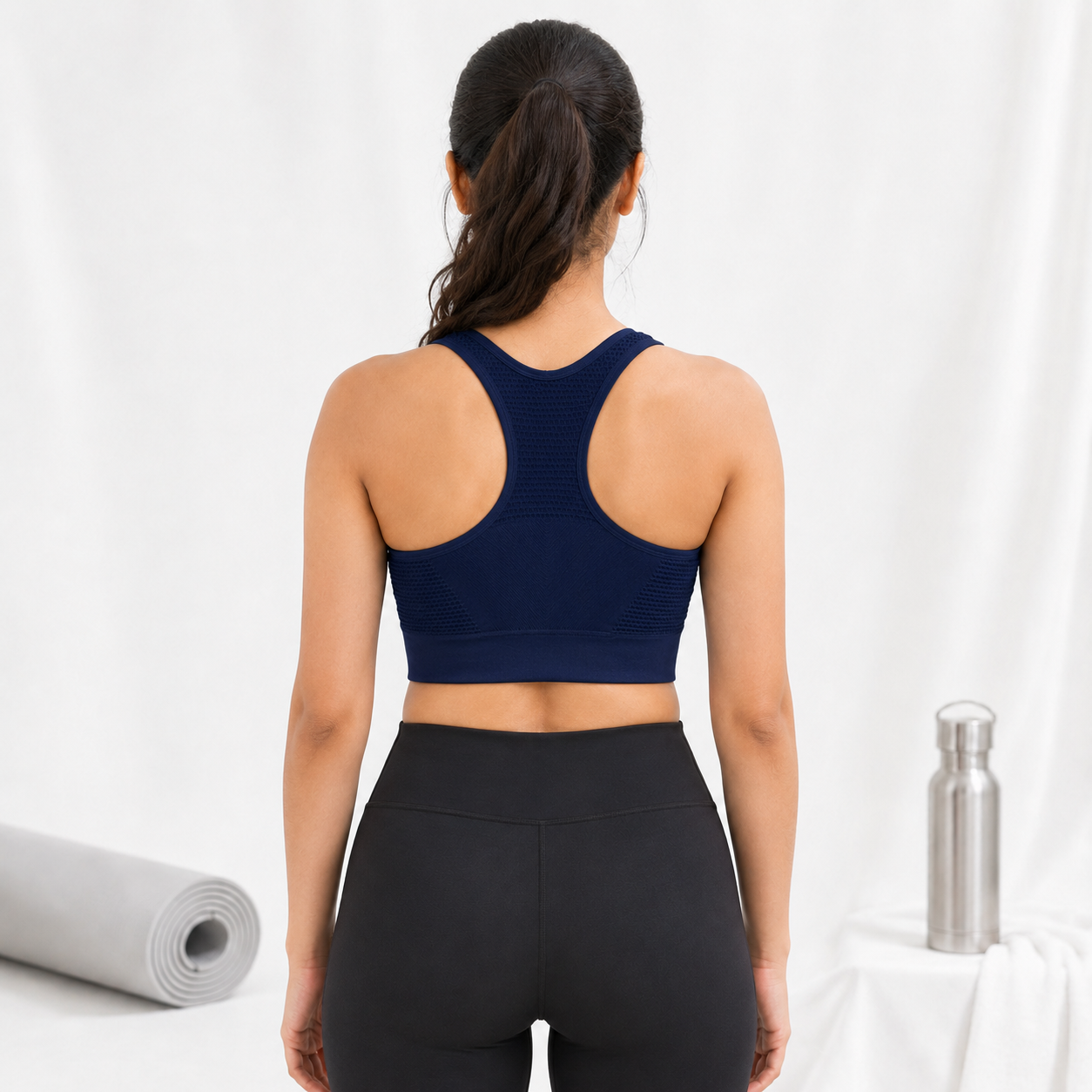 Seamless Front Zip Wireless Bra – Racerback Comfort Fit