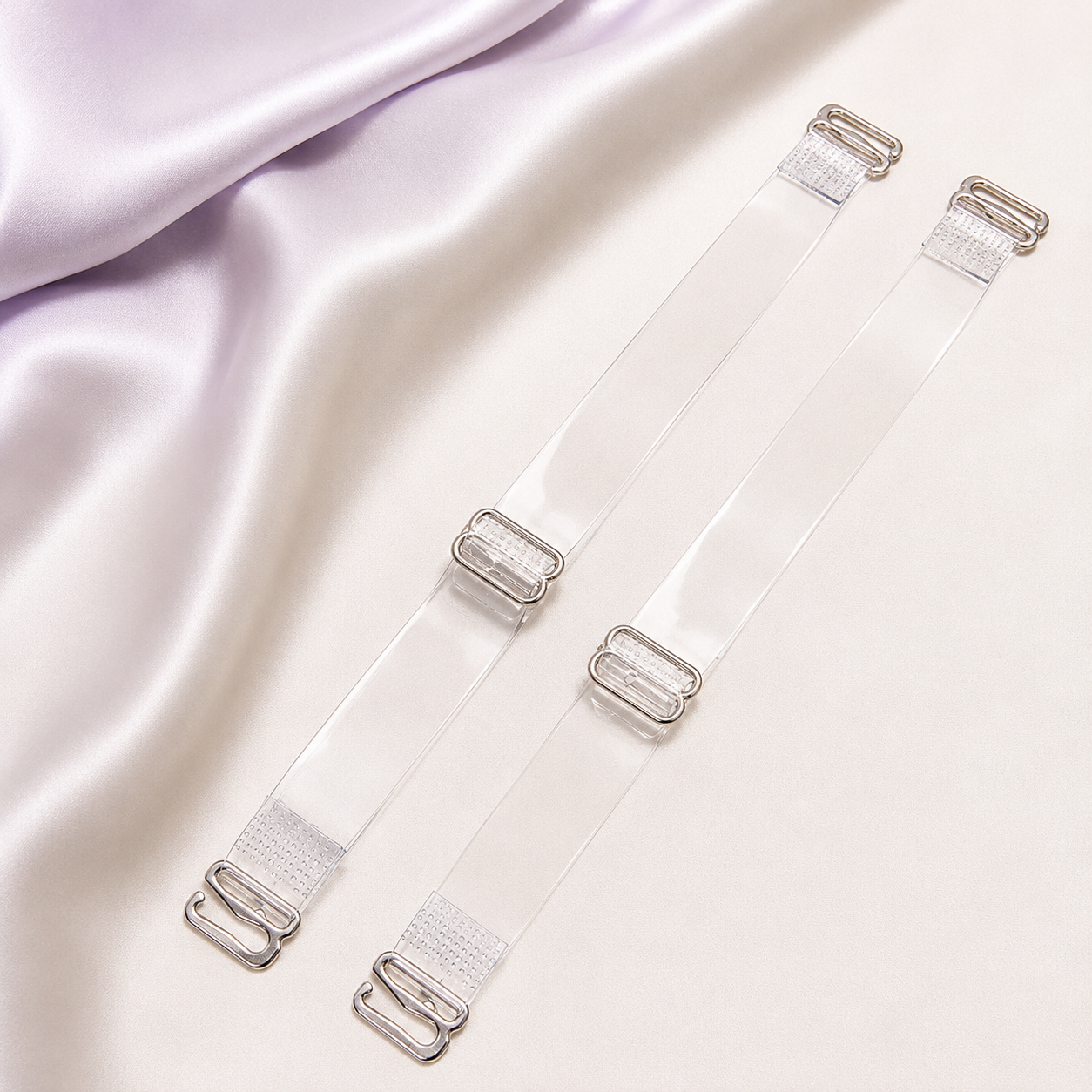 INUNDER ClearFit Invisible Bra Straps – Adjustable Transparent Pair