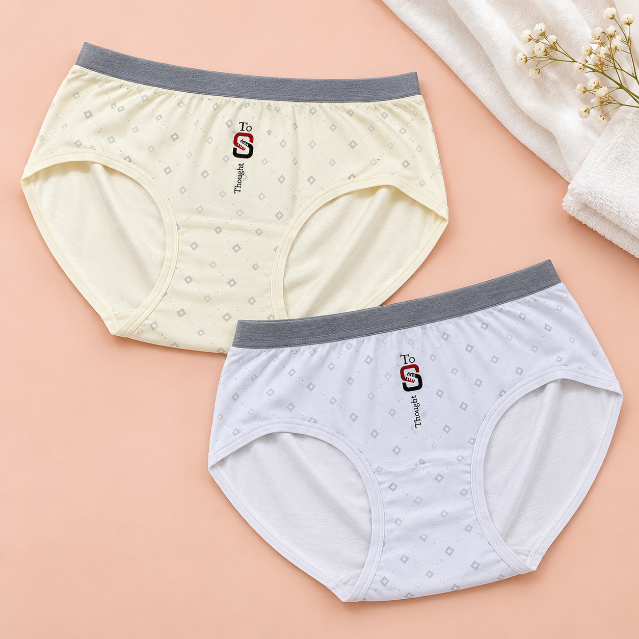Imported Pack of 2 Printed Design Panties