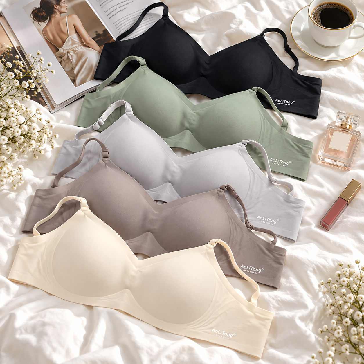 Imported Seamless Detachable Strap Bra