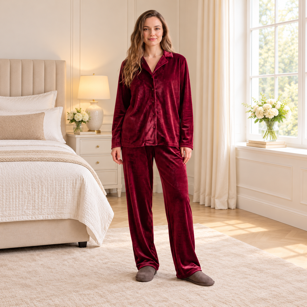 Velvet Élan — 2-Piece Winter Velvet Pajama Set