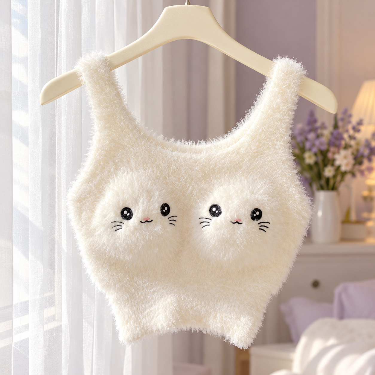 Cute & Cozy Fluffy Crop Top
