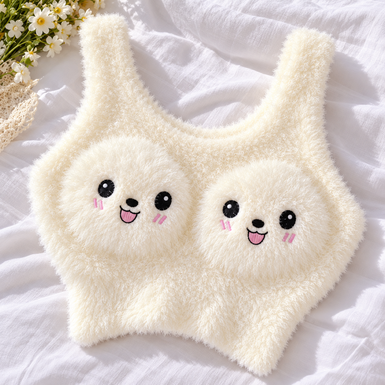 Cute & Cozy Fluffy Crop Top