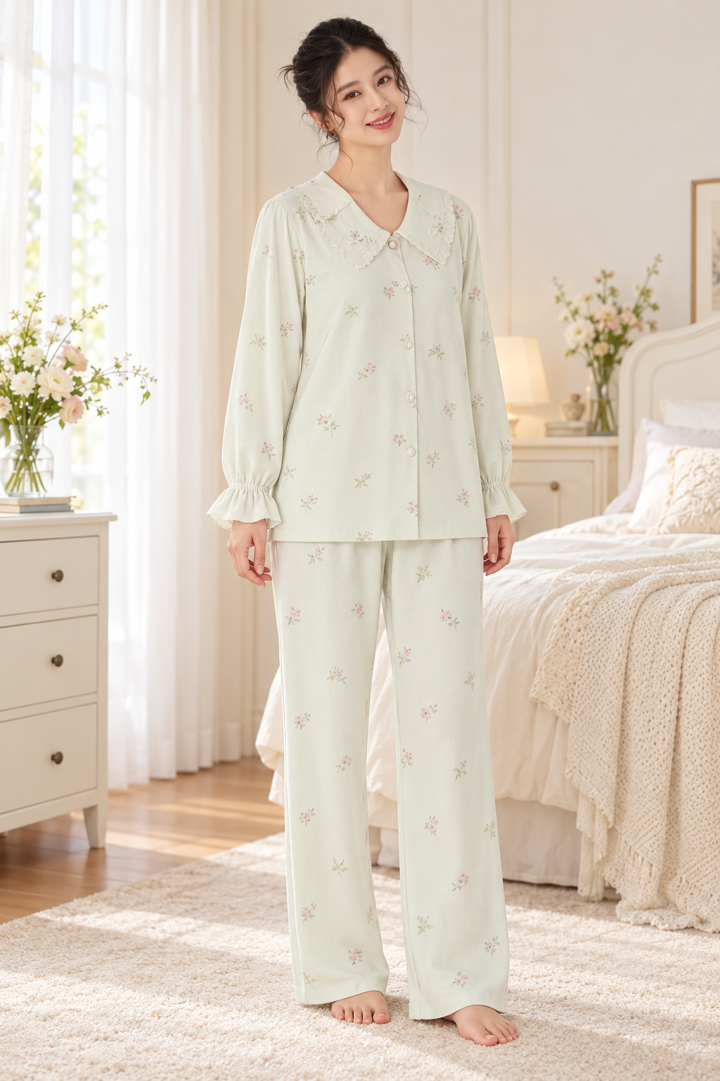 Floral Whisper — 2-Piece Floral Pajama Set