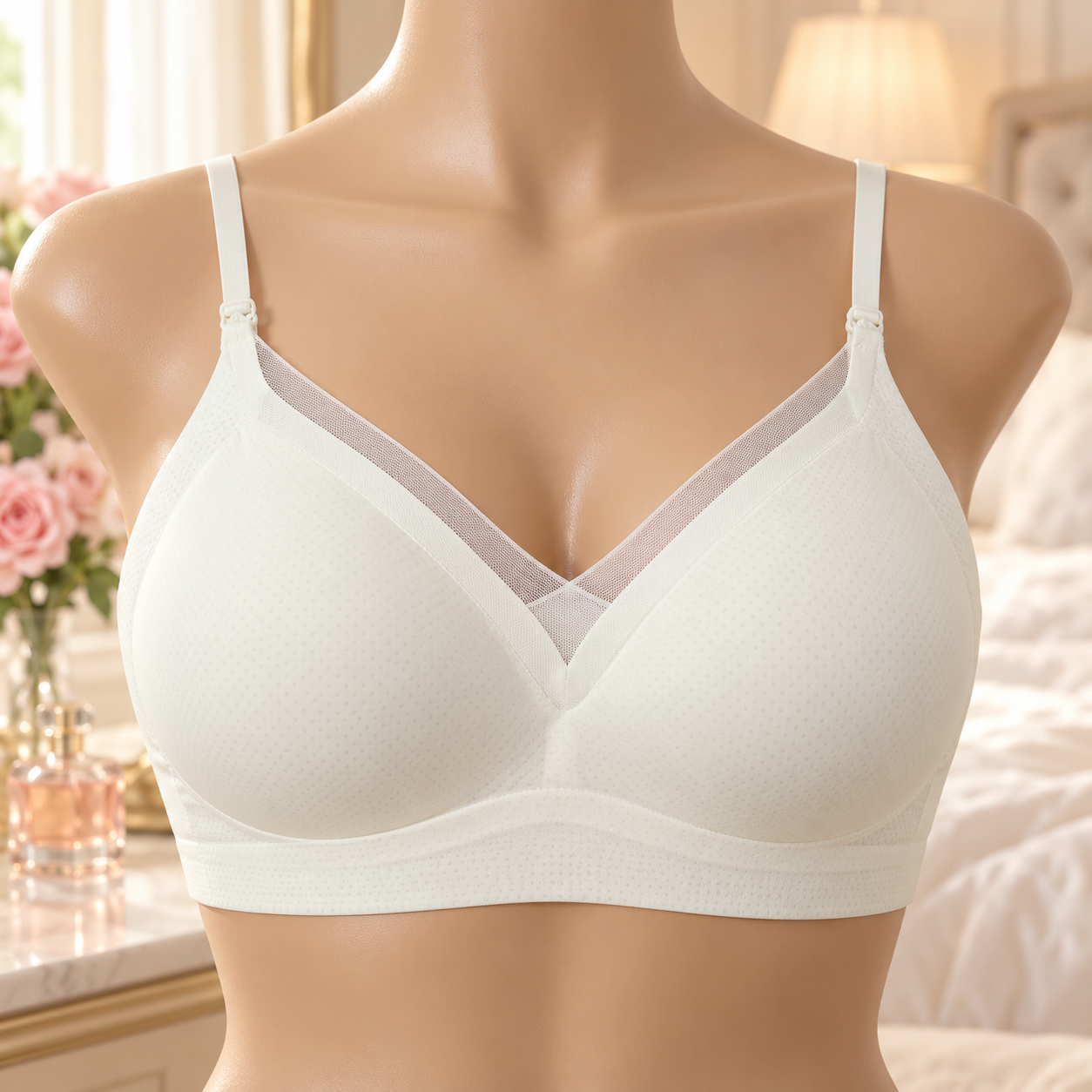AirSoft Mesh V-Neck Padded Bra