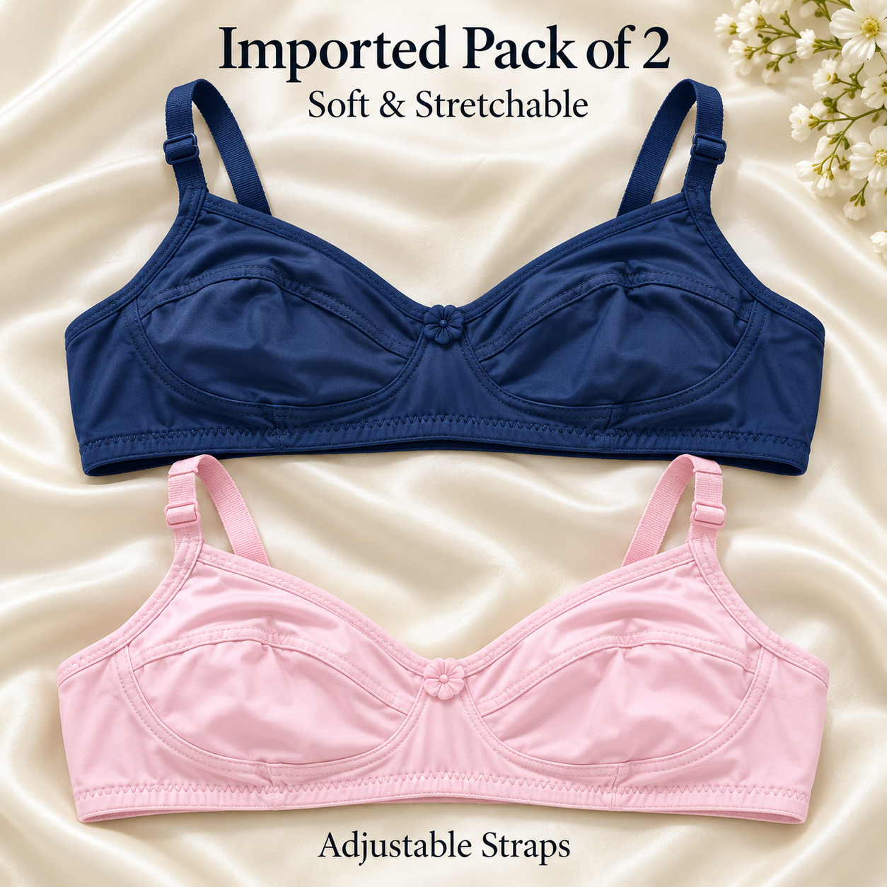 Imported Pack of 2 — Everyday Soft Stretch Bras