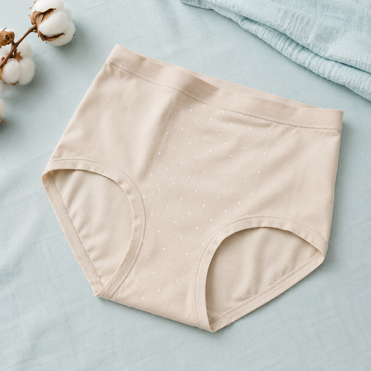 (Set of 3) Elan Premium Cotton Polka High-Waist Panty