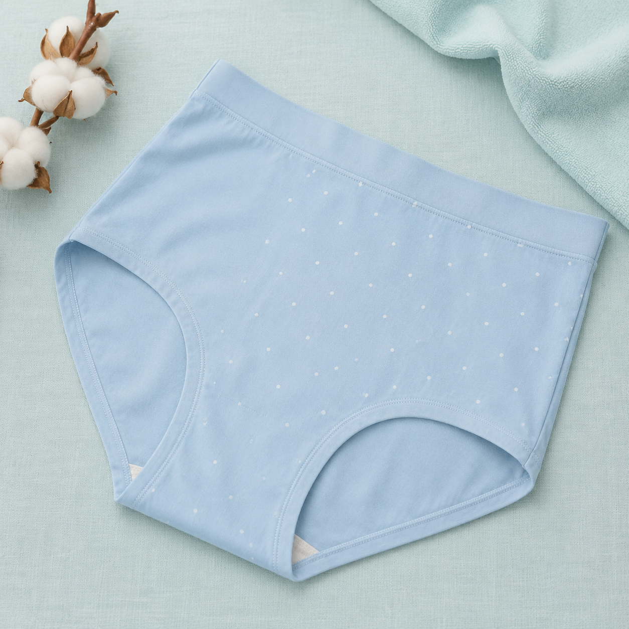 (Set of 3) Elan Premium Cotton Polka High-Waist Panty