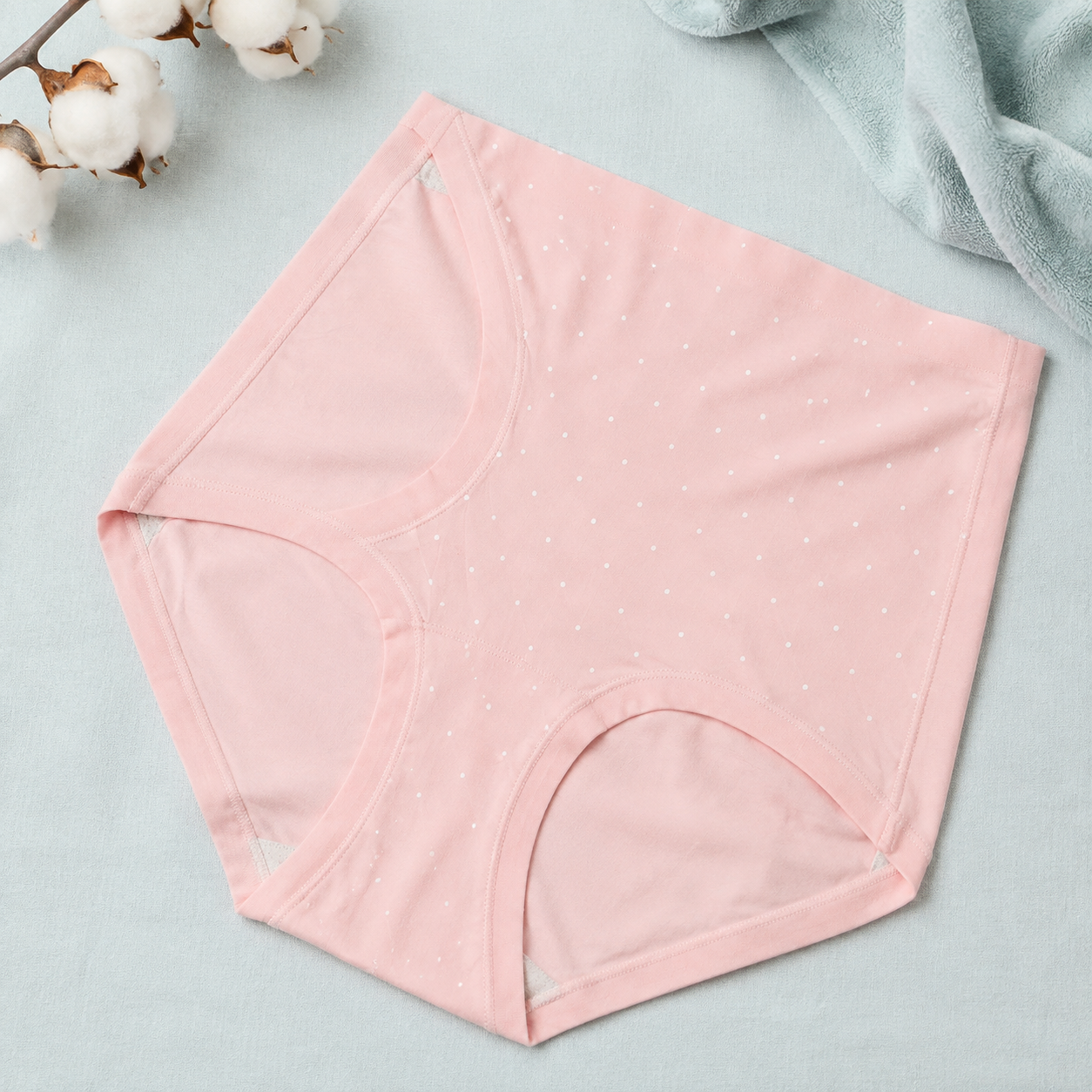 (Set of 3) Elan Premium Cotton Polka High-Waist Panty
