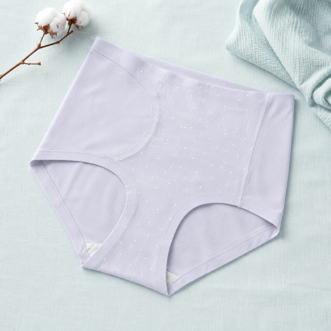 (Set of 3) Elan Premium Cotton Polka High-Waist Panty