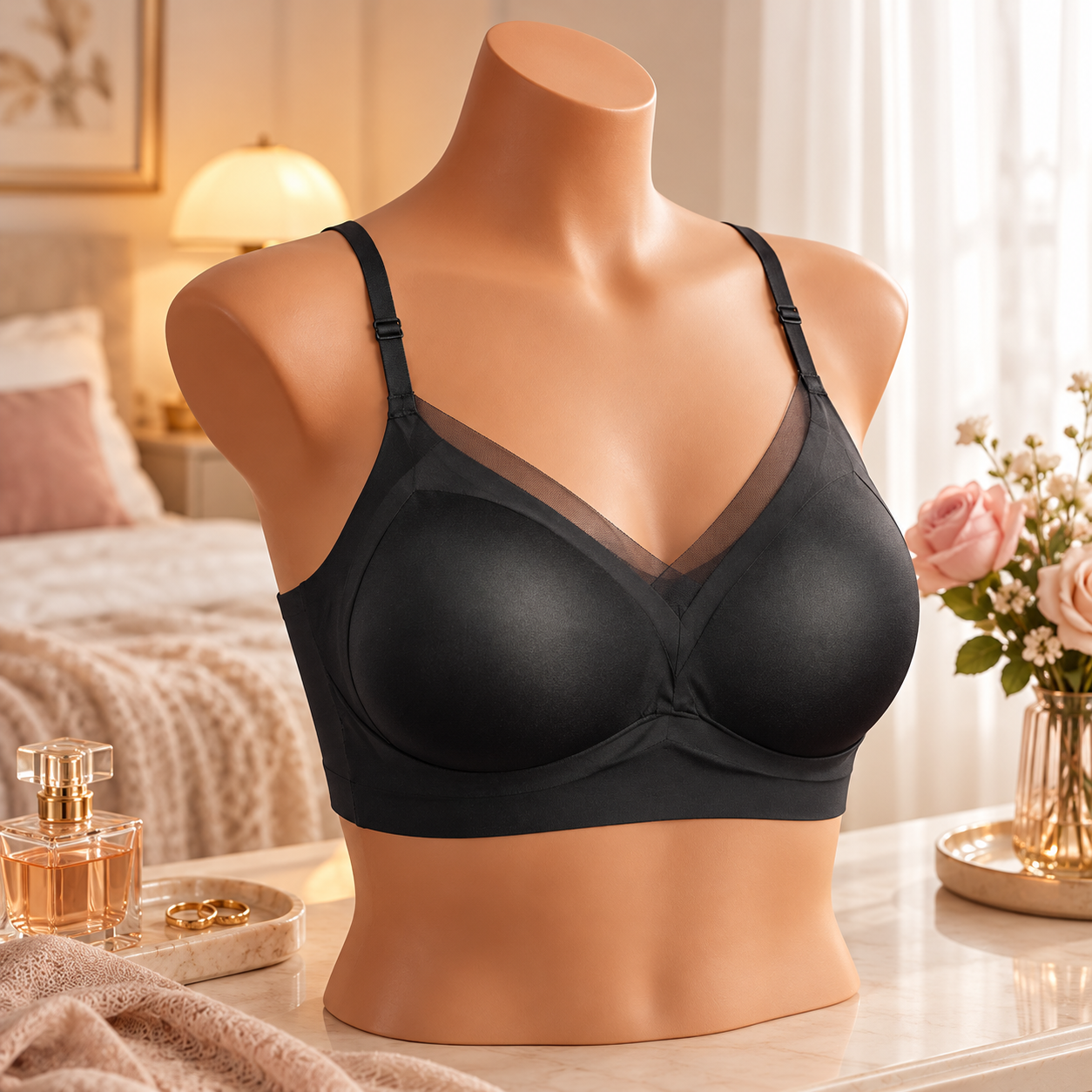AirSoft Mesh V-Neck Padded Bra
